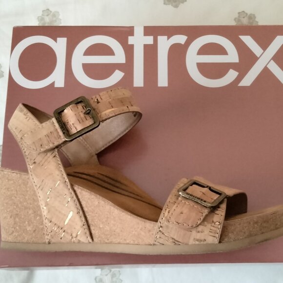 Aetrex Shoes - Aetrex Cork Lexa Wedge